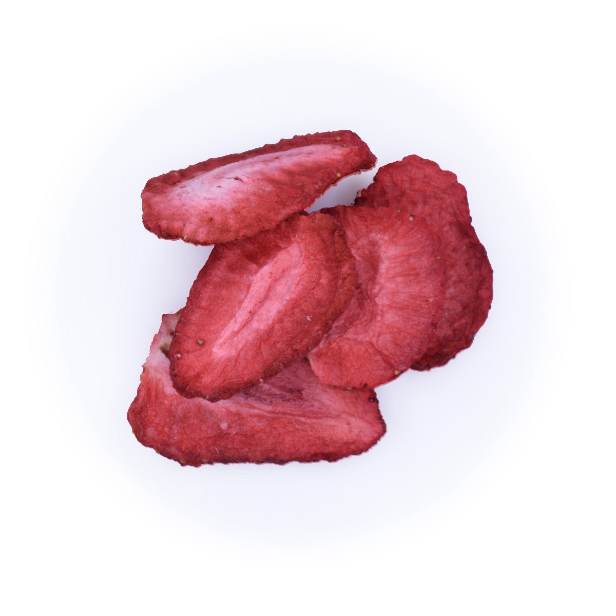 Aardbeischijfjes gevriesdroogd